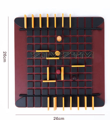 Wooden Checkers Board Tabletop Games Chess Two-Player Game Board Set Travel Portable Chess Game Sets Interactive Game For Family