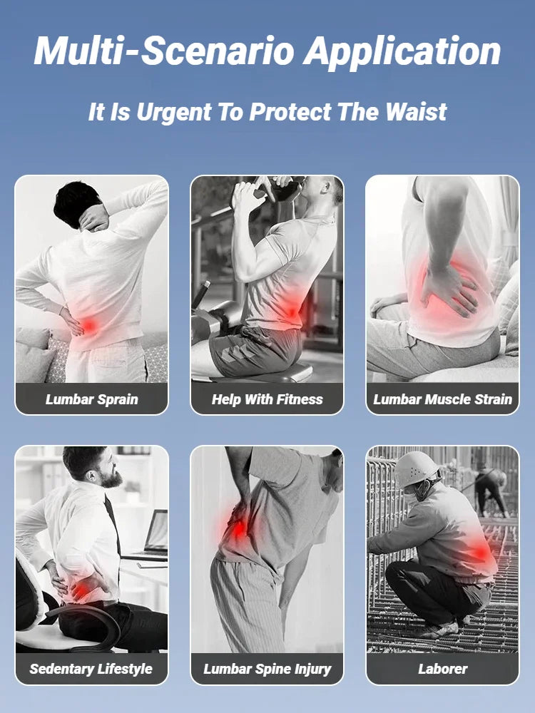 Adjustable Back Braces Waist Belt Men Women Lower Pain Relief Breathable Anti-Skid Spine Lumbar Support Trainer Trimmer Fitness