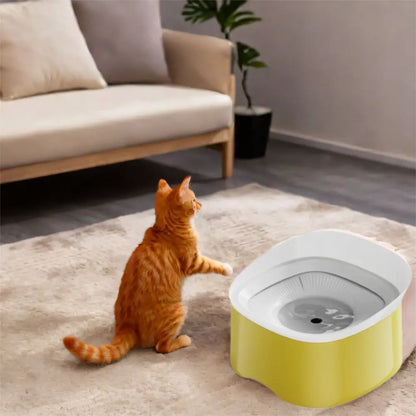 Spill-Proof Dog Floating Bowl No Wet Mouth Detachable Pet Water Dispenser Plastic Large Capacity Automatic Drinking Bowl Home
