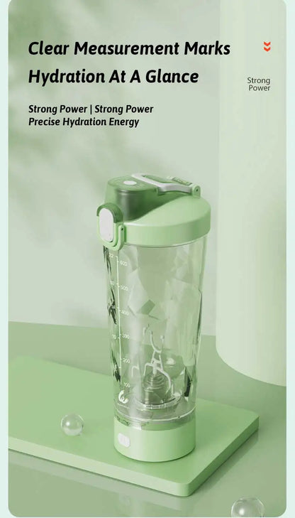 Portable Mixing Cup 600ml Protein Shaker Bottle Fully Automatic Blender Kettle USB Rechargeable Multipurpose for Gym Outdoor