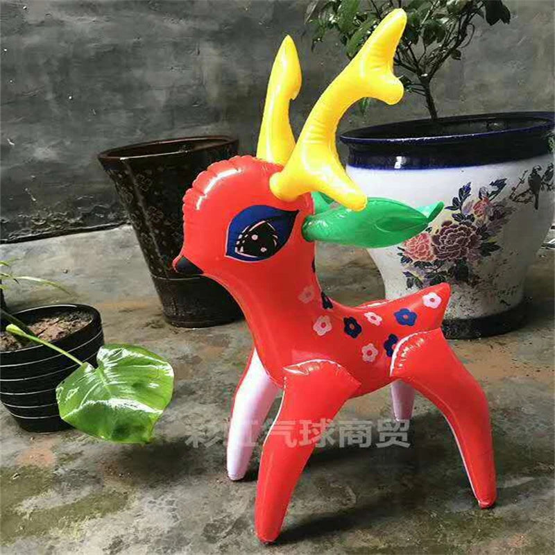 Children's Inflatable Toys Stall Toys PVC Leather Balloon Water Toys Dinosaur Tiger Pig Cat Rabbit 1PC