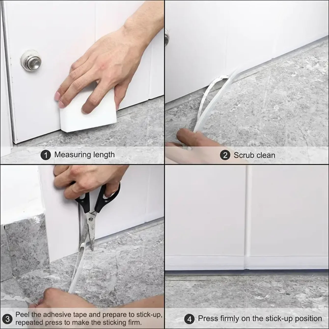 1pc Door Draft Stoppers For Bottom Of Door, Adjustable Self-Adhesive Sound-Proof Door Bottom Seal Strip