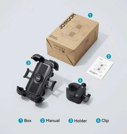 Joyroom Motorcycle Phone Mount Anti Vibration Phone Holder for Motorcycle Handlebar Bike Phone Mount for iPhone for 4.7-7” Phone