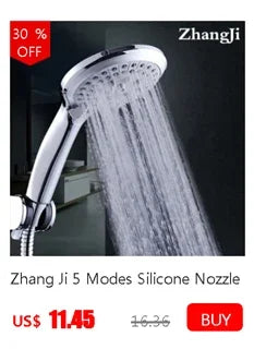 High Pressure Water Saving Rainfall Shower Head Bathroom Accessories ABS Chrome Holder Showerhead  Bathroom Accessories
