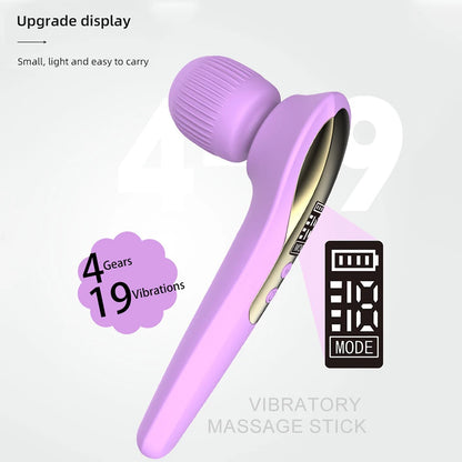 Portable Massage Gun 19 Mode 4 Speed Personal Handheld Vibrating Massager Deep Tissue Muscle Percussion Massager For Full Body