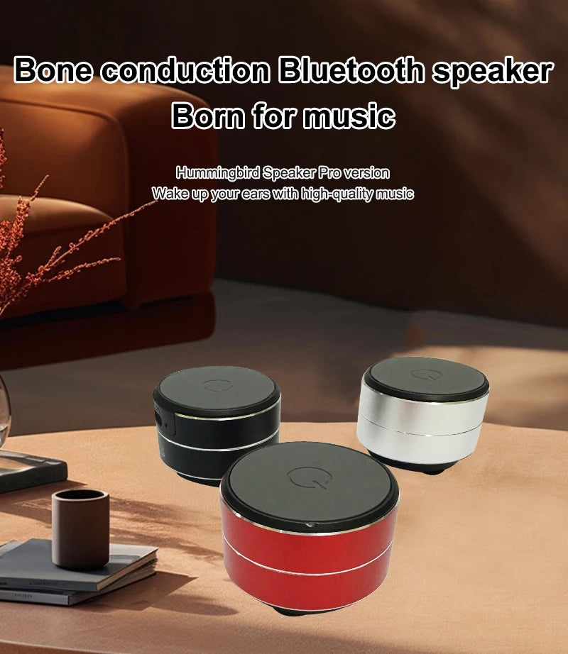 Mini Bone Conduction SpeakerTWS Wireless Bluetooth Speakers Portable Metal Speaker