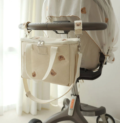 Ins Baby Stroller Hook Embroidered Teddy Bear Hook Children's Stroller Storage Pendant Universal Walking Tool for Children