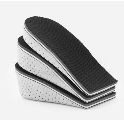 Height Increase Half Shoe Insoles Heel Insert Sports Shoes Pad Cushion Arch Support Unisex 2-5 CM Invisible Heighten Sole Insole
