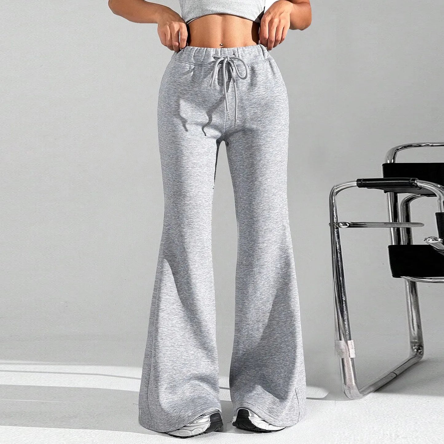 Clothes For Woman Leisure Flares Home Pant Bell-Bottoms Pants Woman Tracksuit Female Sport Trousers Solid Color Pantalones Mujer
