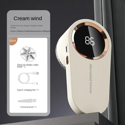 Lint Remover for Clothing Portable Electric Fuzz Pellet Remover LED Display Rechargeable for Clothes Fabric Shaver Fluff Remover