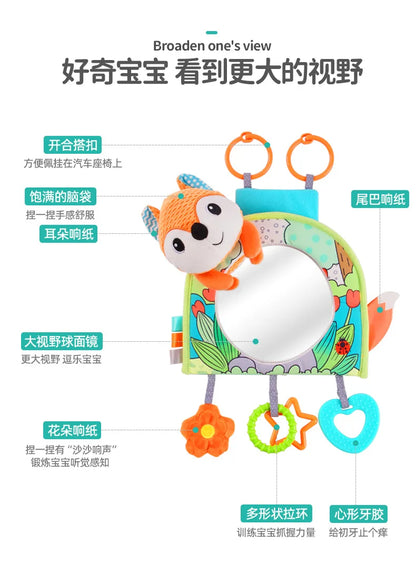 Cartoon View Back Seat Mirror Baby Car Mirror Safety Seat Headrest Rearview Mirror Baby Facing Rear Ward Car Kids Monitor Gifts