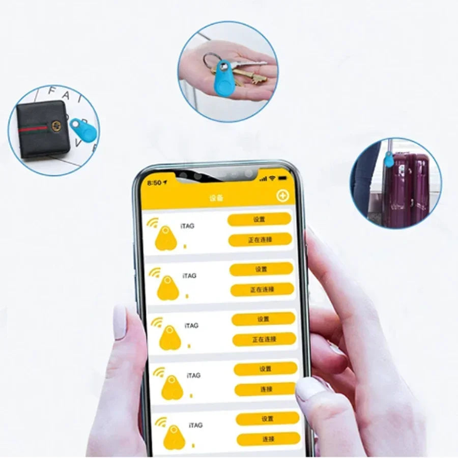 Mini GPS Tracker for Pets & Personal Items Bluetooth Anti Lost Device with Two Way Positioning RealTime Tracking for Android
