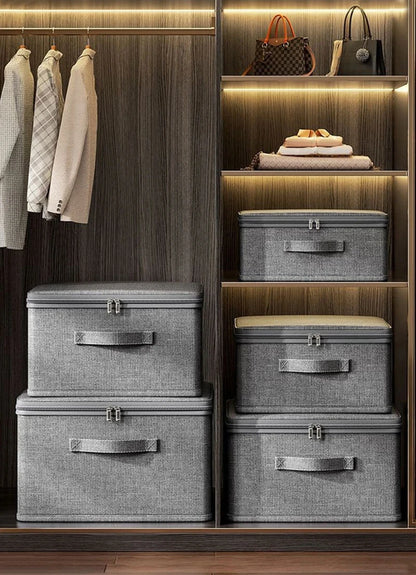 Foldable Fabric Storage Box Multi-Purpose Closet Organizer for Clothes Office Supplies Storage Trunks for Home Organization