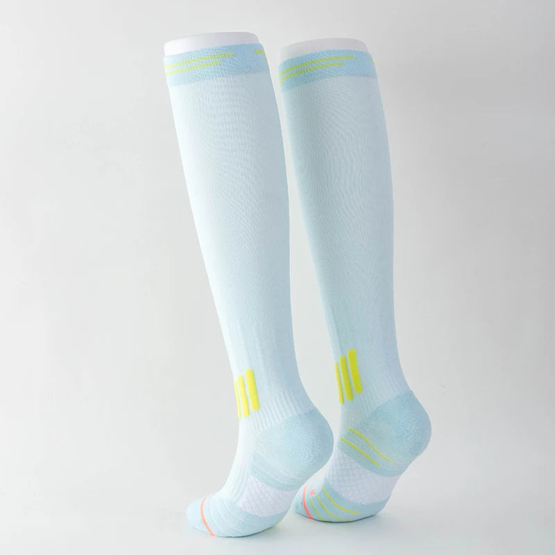 SPORT'S HOUSE Spring and summer long women's pressure socks Towel bottom non-slip high elastic compression sports socks