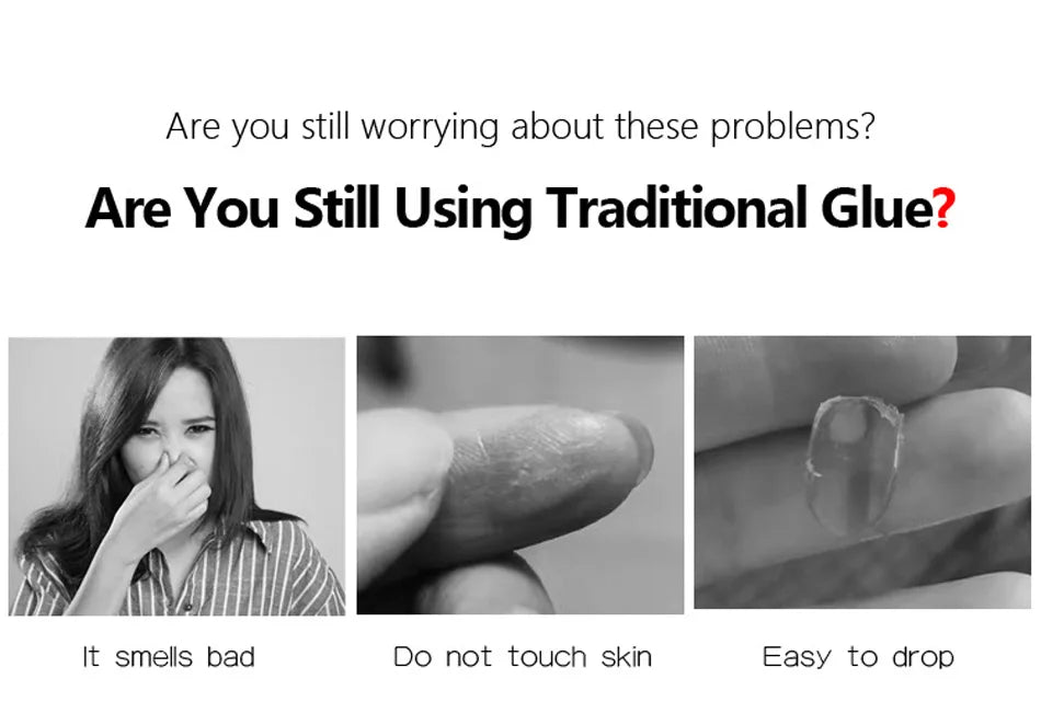 3 IN1 Nail Glue Gel Fast Extension Acrylic False Tips Sticking Decoration Press on Nails Art Tools Functional Gel French DIY 7ml