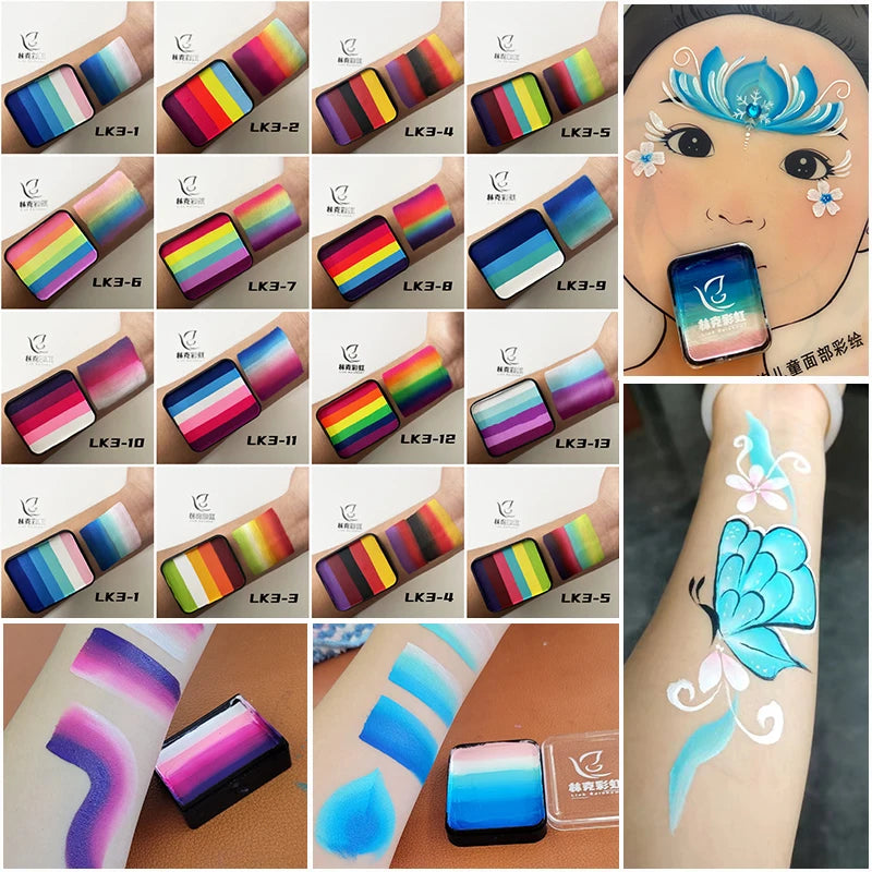 Vegan  Face Paint Professional Split Cake Pastel Eyeliner Water Activated Face And Body Paint