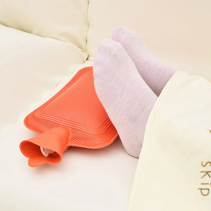 500/1000ml Water Injection Rubber Hot Water Bottle Thick Hot Water Bottle Winter Warm Water Bag Hand Feet Warmer Water Bottle