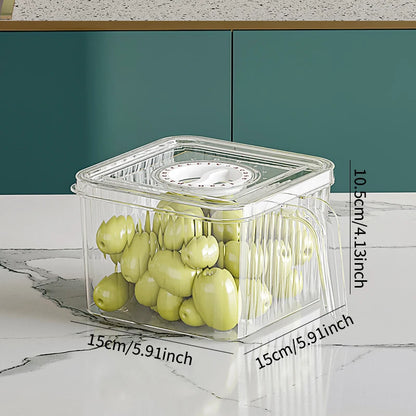 Stackable Refrigerator Storage Box with Lid, Capable of Storing Bread, Food, Vegetables, and Fruits，organizer box with handle