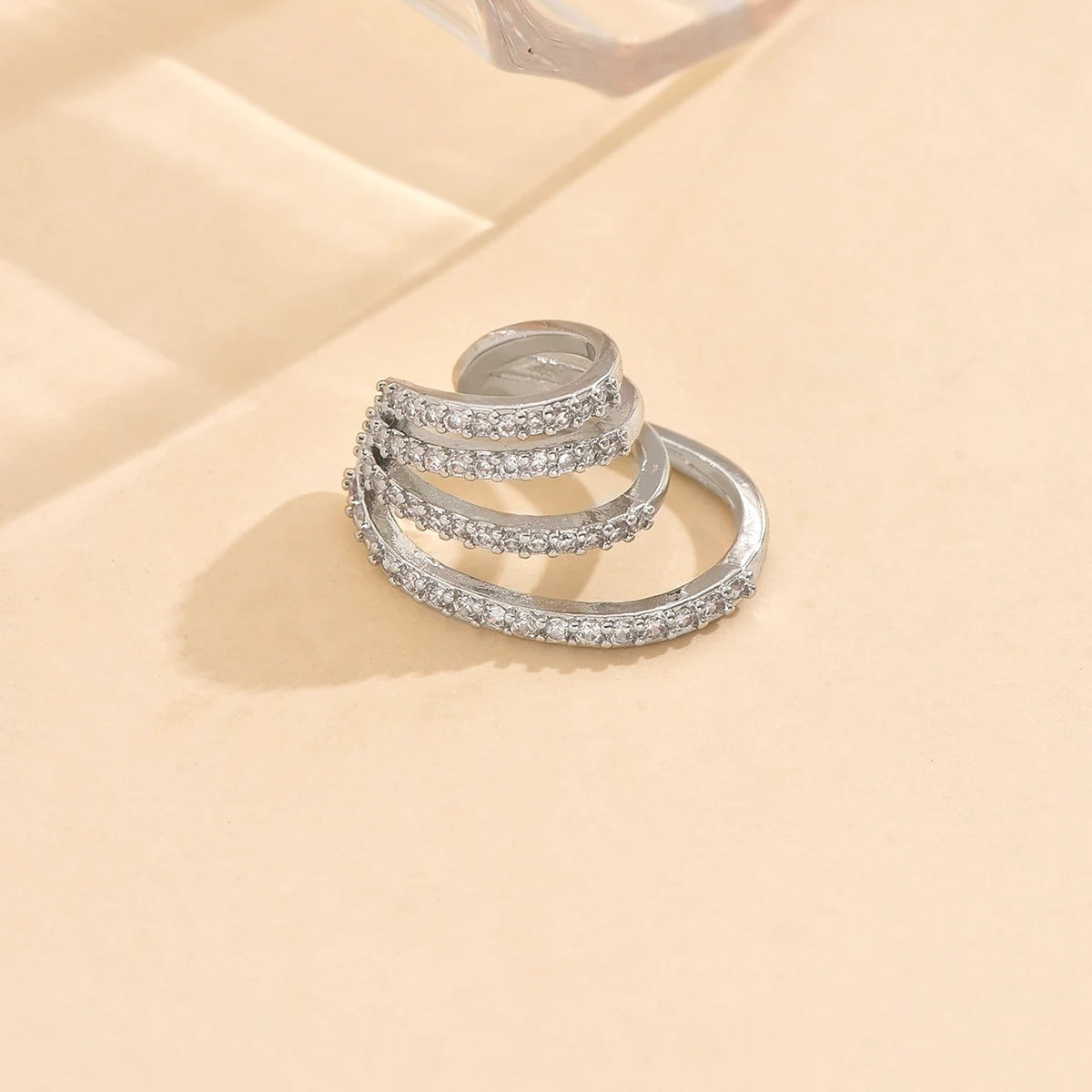 ALIYA Multi-layered Designed Ear Clip Non-Piercing Bone C-shaped Ear Ring Without Puncture Jewelry for Women