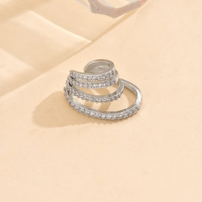 ALIYA Multi-layered Designed Ear Clip Non-Piercing Bone C-shaped Ear Ring Without Puncture Jewelry for Women