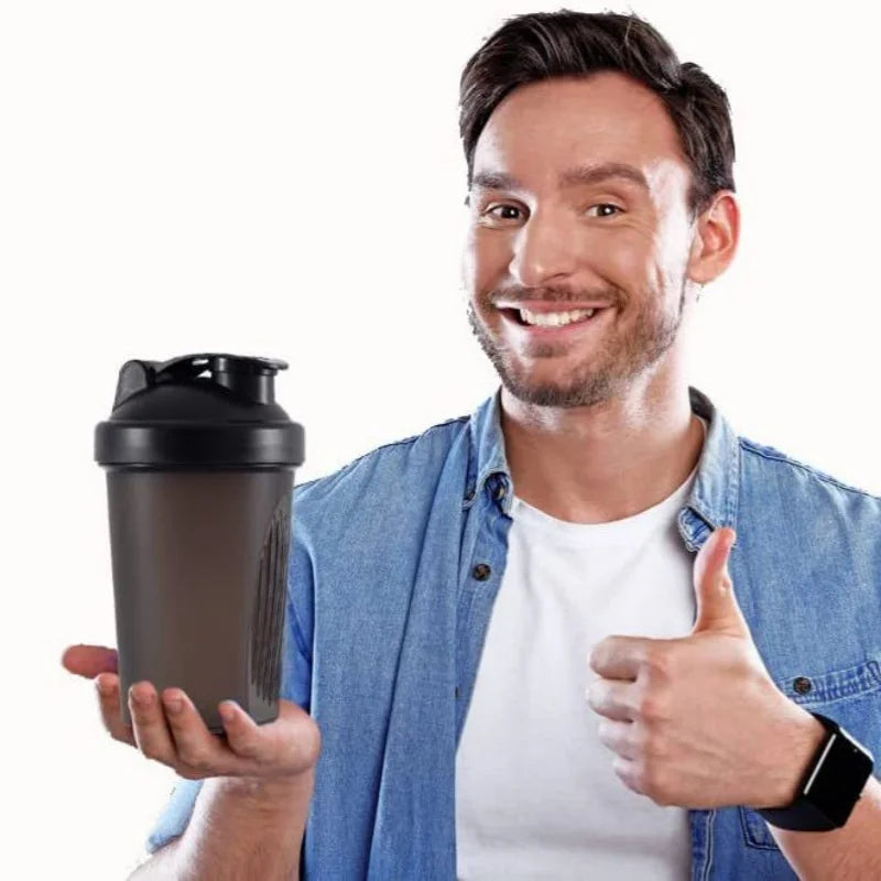 400ML Blender Shaker Bottle with Scale Protein Shakes Leakproof for Powder Workout Gym Sport Mixing Cup Water Bottle