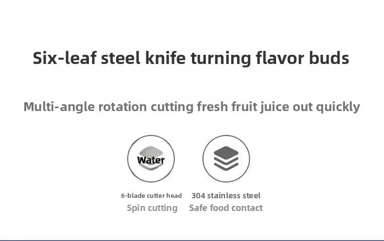 Portable Fruit Juice Blenders Summer Personal Electric Mini Bottle Home USB 6 Blades Juicer Cup Machine For Kitchen