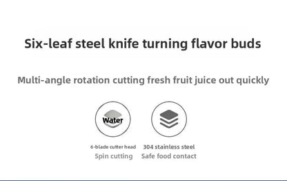 Portable Fruit Juice Blenders Summer Personal Electric Mini Bottle Home USB 6 Blades Juicer Cup Machine For Kitchen