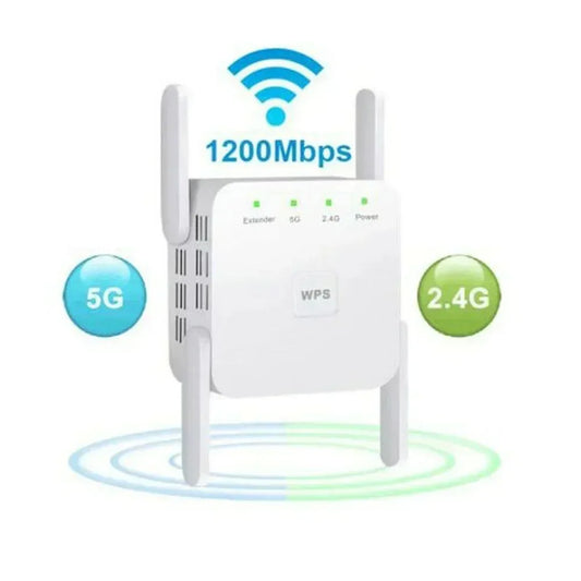 1200Mbps WiFi Repeater Extender Wireless Range Signal Amplifier 2.4GHz/5GHz Wi-Fi Repetidor Booster EU/US/UK Plug