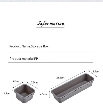 8pcs/set Adjustable Drawer Organizer Box Trays Make Up Cosmetics Sundries Divider Holder Kitchen Bathroom Closet Jewellery Box