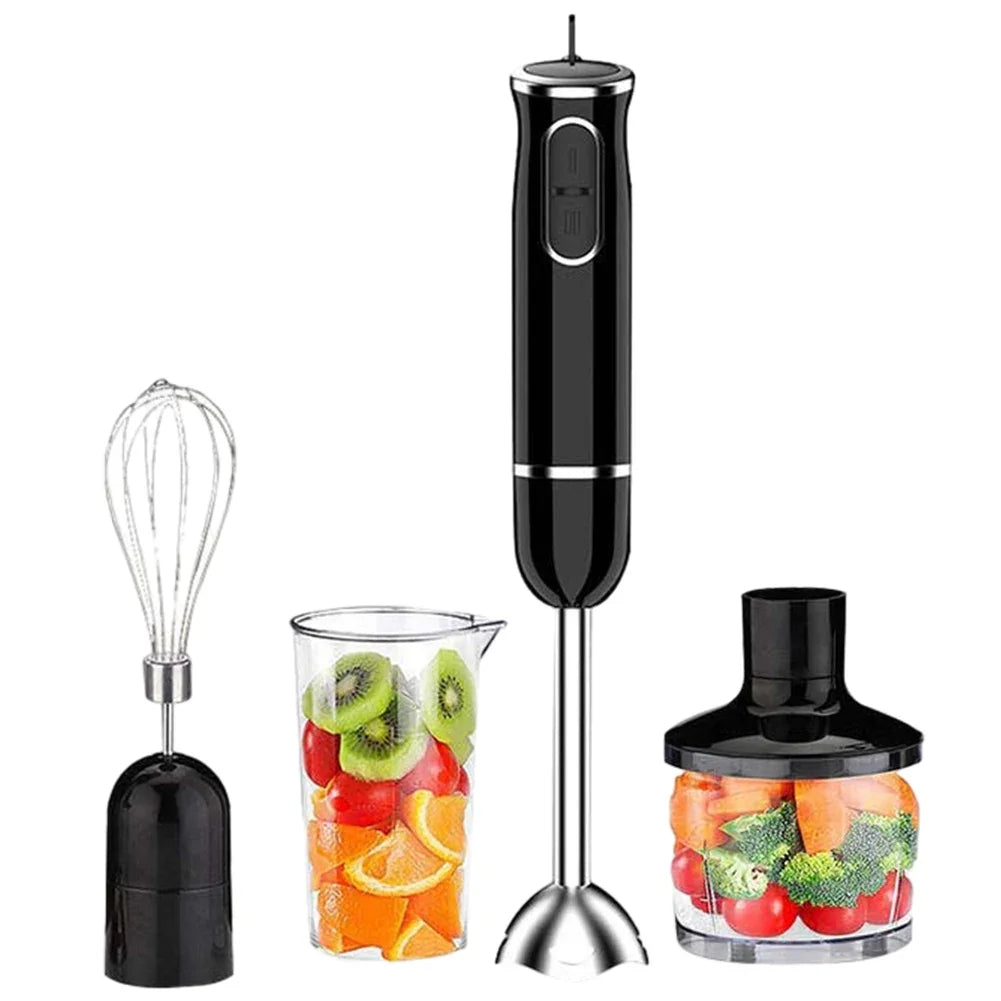 4-in-1 Handheld Immersion Blender Hand Blender Set Stainless Steel Stick Blender 2 Speed Control One Hand Mixer kitchen Tool