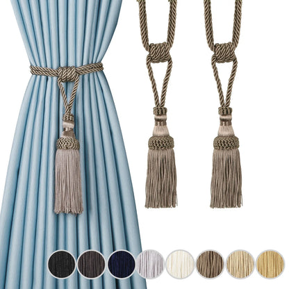 1PC Curtain Tiebacks Tassel Curtain Clips Rope Curtain Tie Backs Holdbacks Decorative  Curtain Holder Accessories For Drape