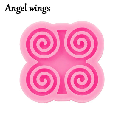 DY1206 African Tribal Symbols Badge Reel Mold Epoxy Resin, Medical,Medical, Physical Therapy, Pharmacy Nursing Chocolate Moulds