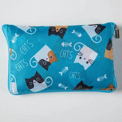 Waterproof Printing Reusable Shopping Bag Tote Bags Fashion Eco Friendly Shopping Bag Foldable Zipper Women's Handbags