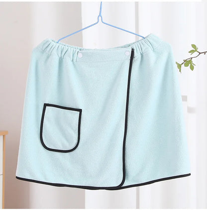 Men can wear a shower skirt soft skin absorbent quick drying bath towel wear and take off convenient bath home bath skirt beach