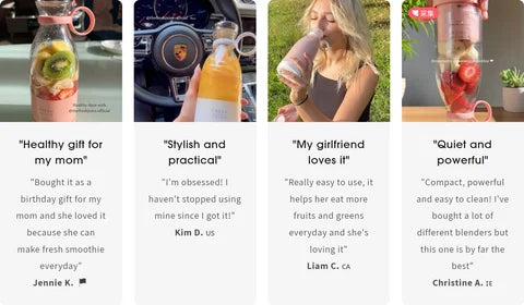 Mini Juice Blender Portable Electric Juicer Bottle 6 Blades Shake Orange Lemon USB Charging Fruit Mixer Fresh Squeezer Machine