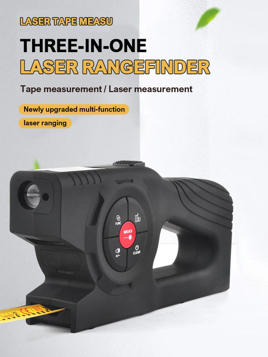 T1 Digital Tape Measure Professional Accurate Measuring Tool Green Laser E-Paper Measuring List Measurements Range Laser 0.2-50m