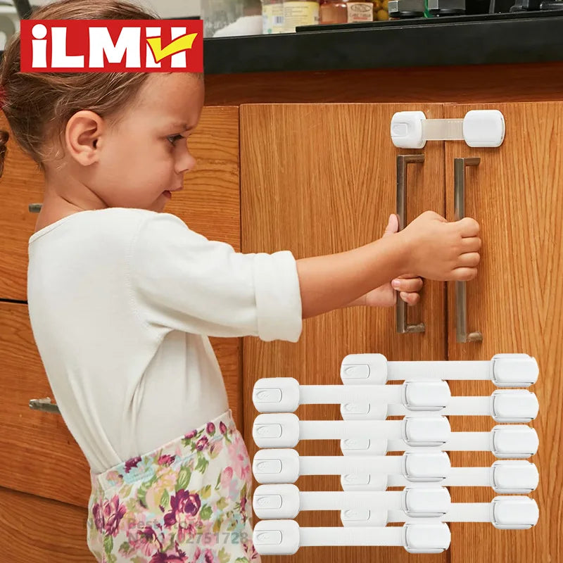 Baby Safety Lock Drawer Child Safety Cabinet Locks Adhesive Cabinet For Drawer Door Latches Baby Safe Straps Child Door Security