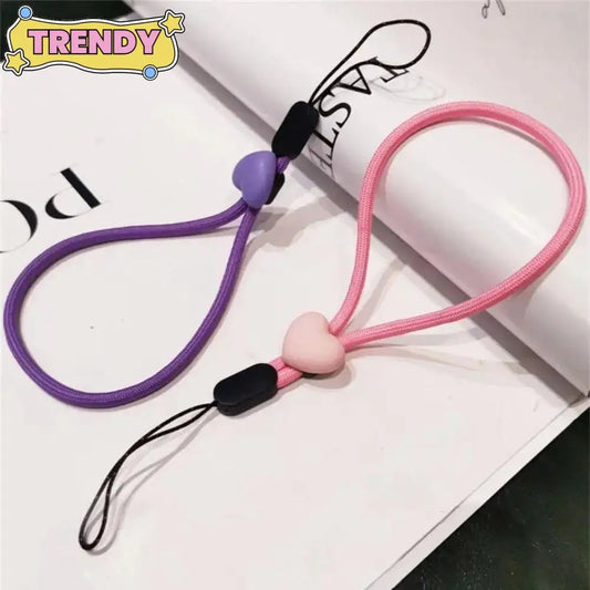 New love Mobile Phone Phone Strap Colorful Adjustable Short Wrist Strap Elastic Mobile Phone Lanyard Phone