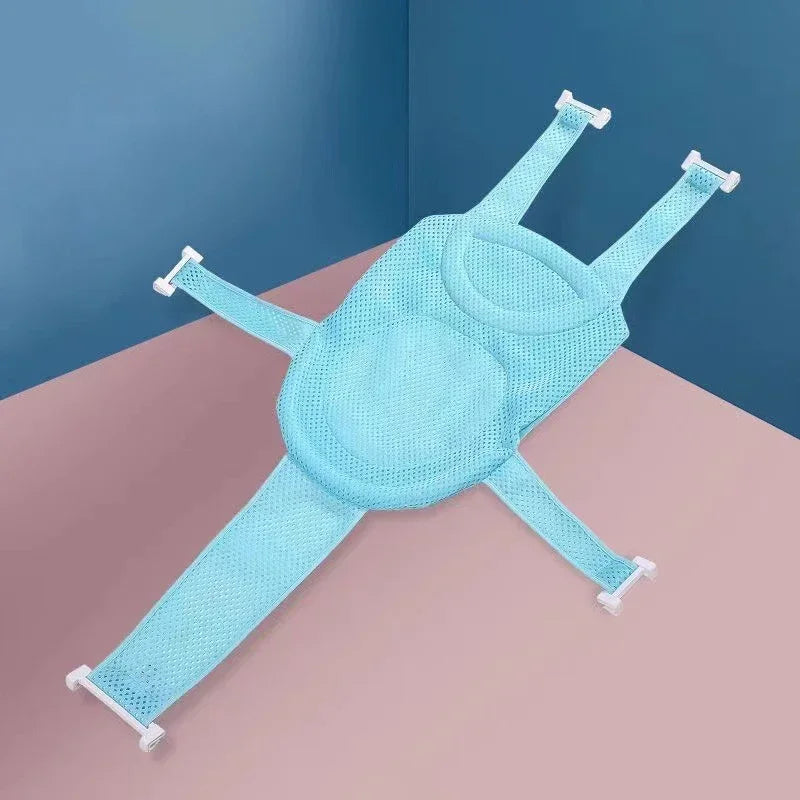Baby Bath Net Mat Children  Newborn Adjustable Bathtub Pillow Seat Cushion Cross-shaped Anti-slip Bathtub Shower Cradle Bed Seat