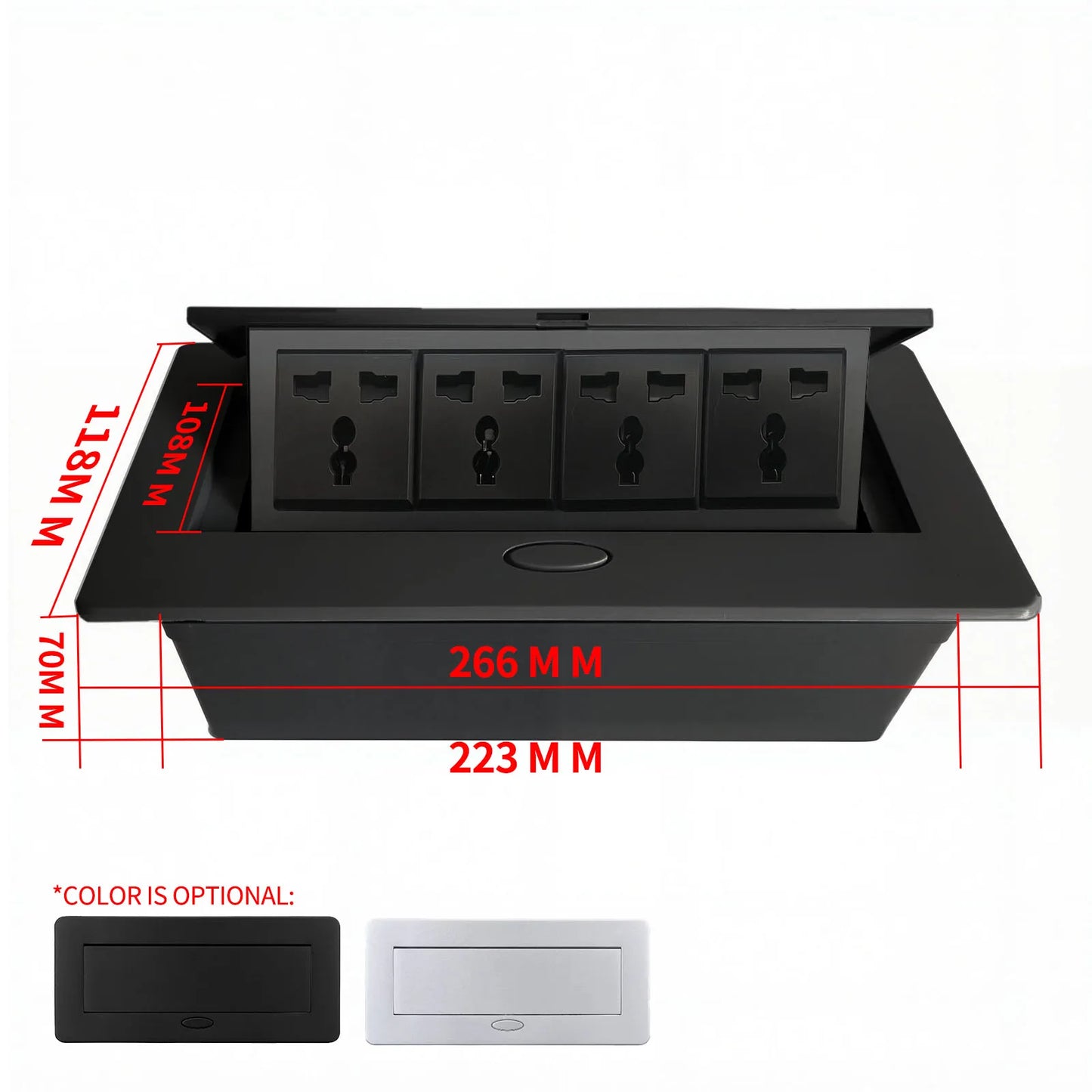 Multifunctional Slow-Rise Pop-Up Socket with USB/HDMI - Aluminum Alloy Embedded Conference Desk Socket