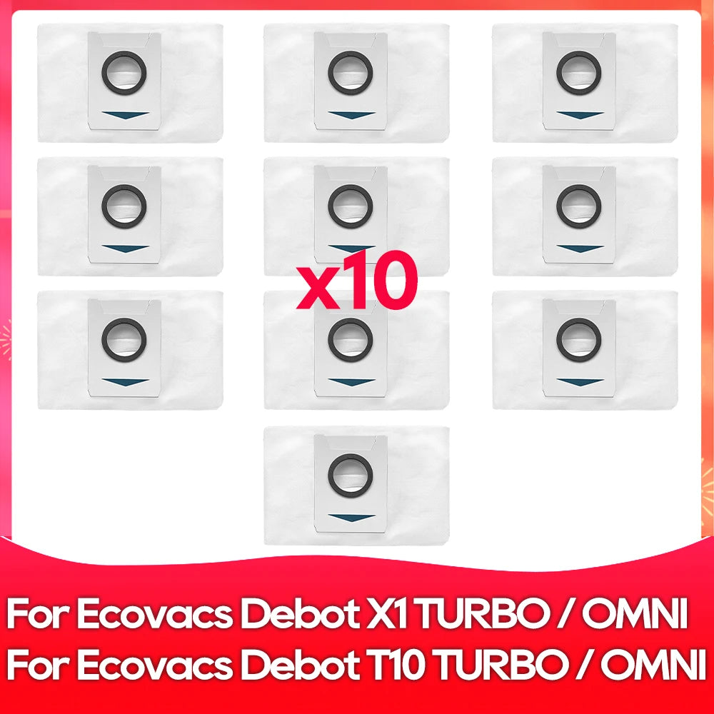 Compatible For ( Ecovacs X1 Turbo, X1 Omni, T10 Turbo, T10 Omni ) Main Side Brush Filter Mop Dust Bag Robot Vacuums Accessory