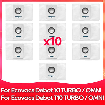 Compatible For ( Ecovacs X1 Turbo, X1 Omni, T10 Turbo, T10 Omni ) Main Side Brush Filter Mop Dust Bag Robot Vacuums Accessory