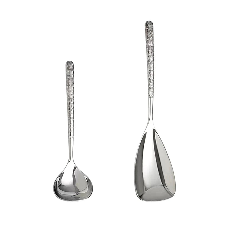 1Pc Stainless Steel Thickening Spoon Creative Long Handle Hotel Hot Pot Spoon Soup Ladle Home Kitchen Essential Tools