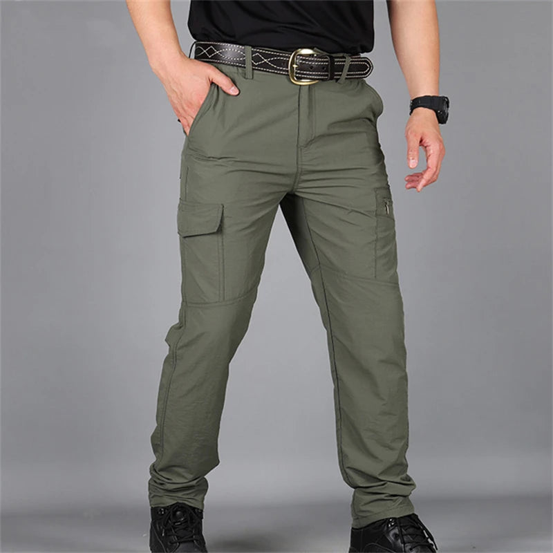 2025 Outdoor Waterproof Tactical Cargo Pants Men Breathable Summer Casual Army Military Long Trousers Male Quick Dry Cargo Pants