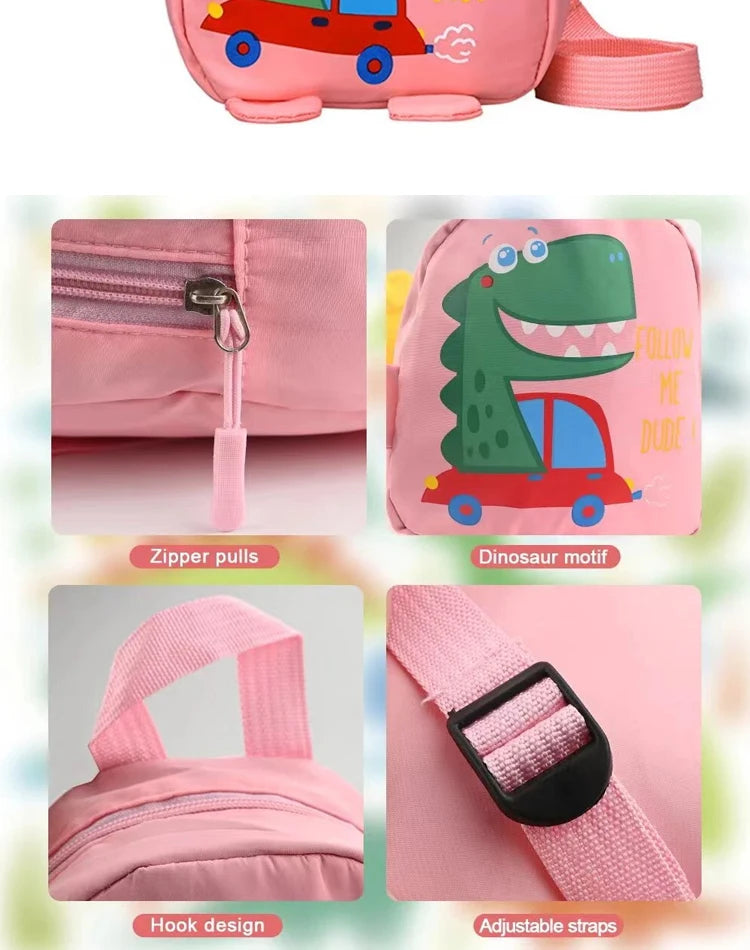 Children Cute Cartoon Dinosaur School Bags Anti-lost Backpacks Toddler Rucksack Kindergarten Schoolbag