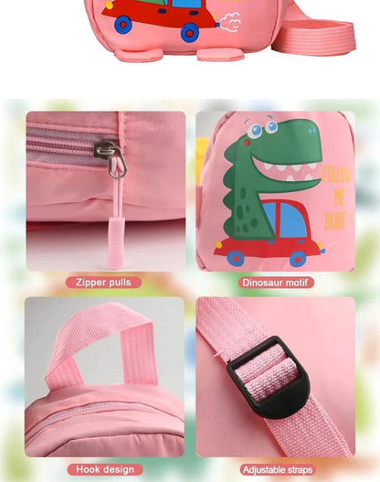 Children Cute Cartoon Dinosaur School Bags Anti-lost Backpacks Toddler Rucksack Kindergarten Schoolbag