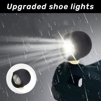 2PCS Outdoor Camping Crocs Headlight Upgrade Rechargeable Adult Children's Shoes Charm Decoration
