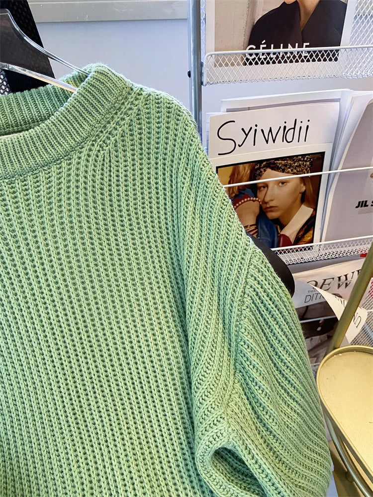 Syiwidii Oversized Sweaters for Women Knit Pullover Spring Autumn Winter Long Sleeve Causal Fashion Elegant Ladies Loose Jumpers