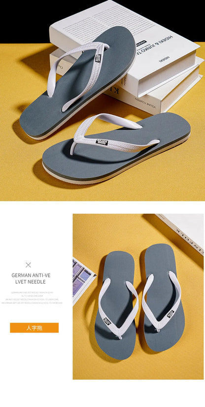 Men's Flip Flops 2025 Summer New Casual Versatile Clip Toe Beach Shoes Trendy Outerwear Anti Slip Cool Slippers