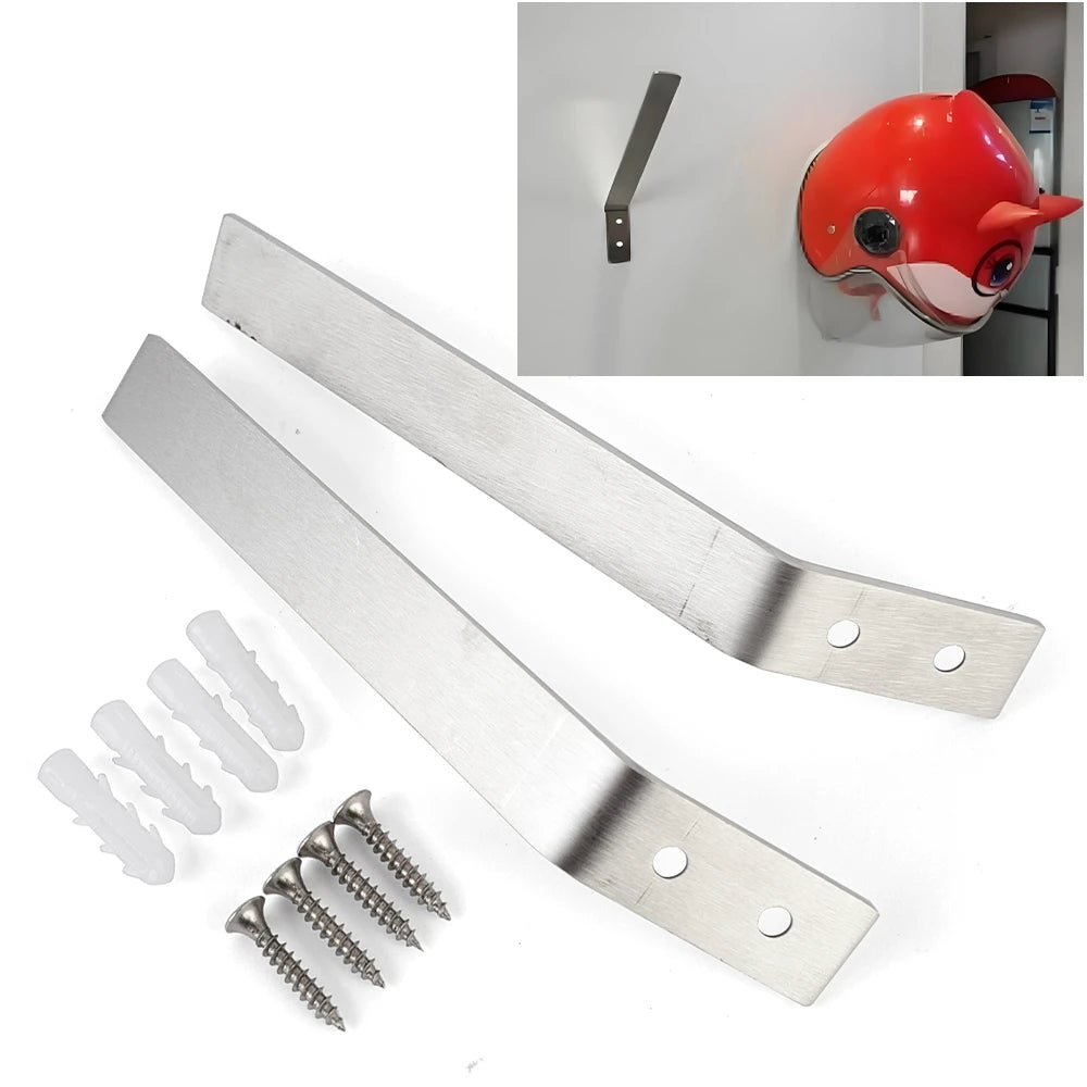 Stainless Steel Motorcycle Helmet Hook Racks Multipurpose Hook Hanger Home Luggage Holders Cabinet Shelf Wall Mount Hooks